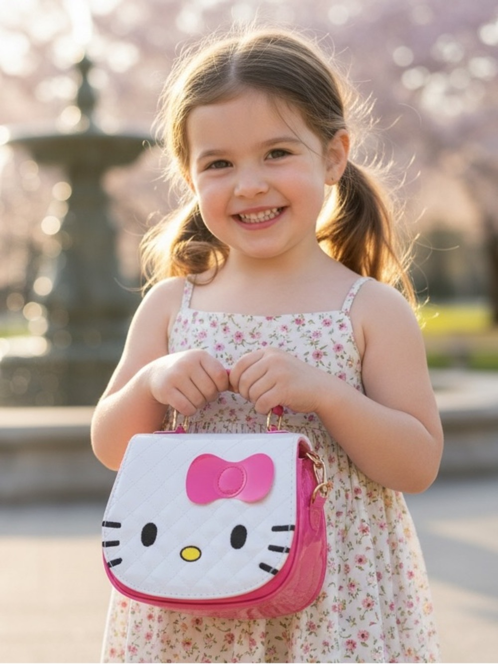 Hello kitty purse with crossbody strap